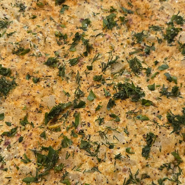Dill pickle potato salad, fresh and ready to serve